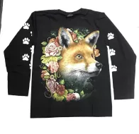 Rock Chang longsleeve LS GR №732 лонгслив,лиса,животные н.к