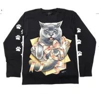Rock Chang longsleeve LS GR №729 лонгслив,котёнок,животные н.к