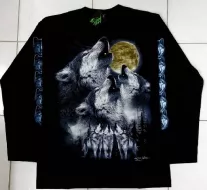 Rock Chang longsleeve LS GR №674 лонгслив,волки,животные