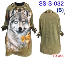 Rock Eagle dress SS-S- 032 (B) TD-343 (Платье, туника,волк)