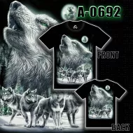 A - 0692 (T-shirts,Animals, Caballo,волк)