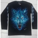 Rock Chang longsleeve LS GR №484 лонгслив,волк,животные