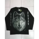 Rock Chang longsleeve LS GR №273 лонгслив,волк,животные