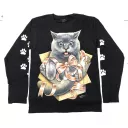 Rock Chang longsleeve LS GR №729 лонгслив,котёнок,животные н.к