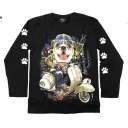 Rock Chang longsleeve LS GR №733 Лонгслив,собака,животные