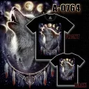A - 0764 (T-shirts,Animals, Caballo,волк)